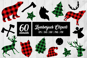 Lumberjack Clipart Laser Cut Designs, an Object Graphic by P.F. Creative Lab