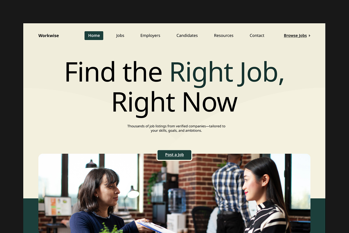 Figma Job Recruitment Landing Page, a Landing Page Template by Musara (Photo 3 of 5)