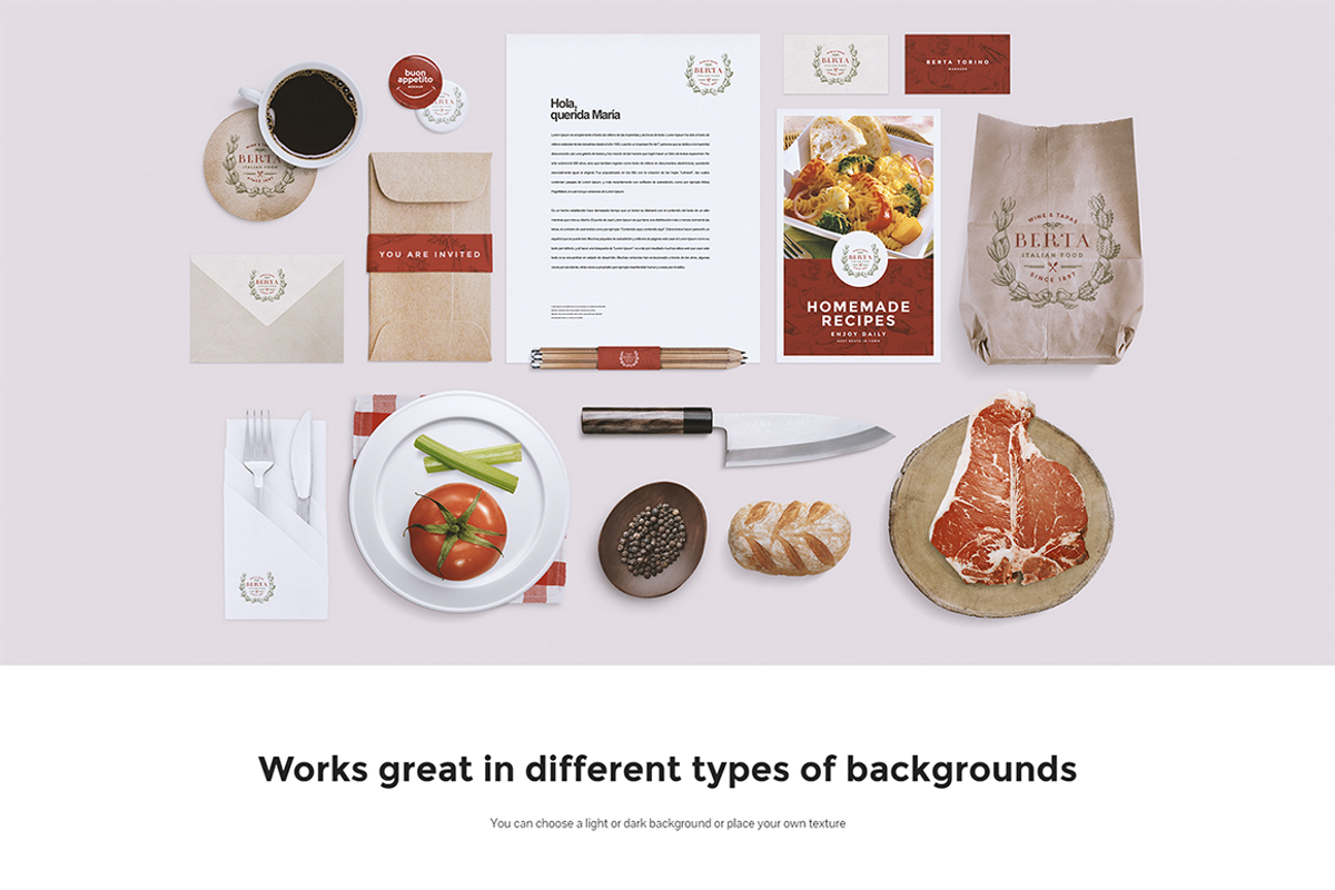 Restaurant/Food Identity Mockup, a Product Mockup by eamejia (Photo 2 of 4)