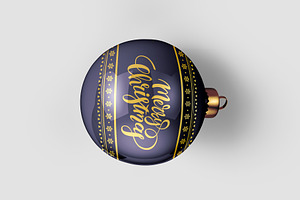 Christmas Ball Gloss Mockup - 8 View