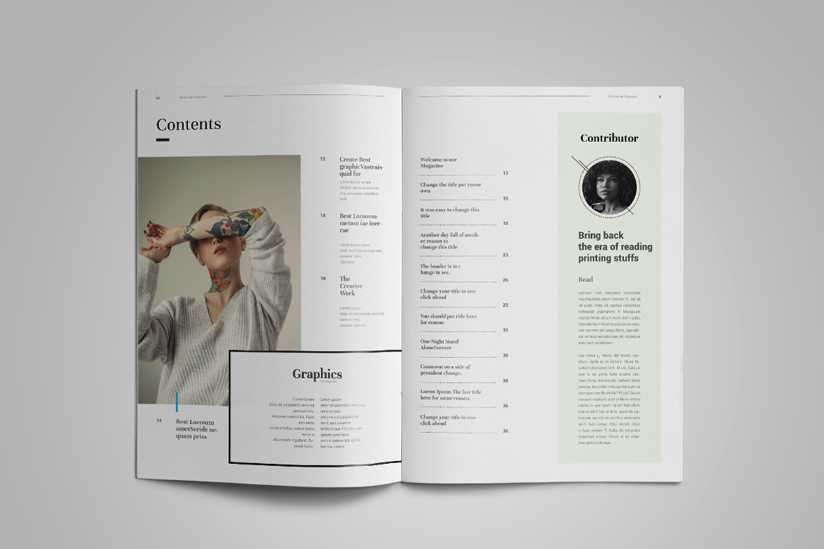 Chalestenik | Magazine Template, a Magazine Template by spidergraph (Photo 3 of 12)