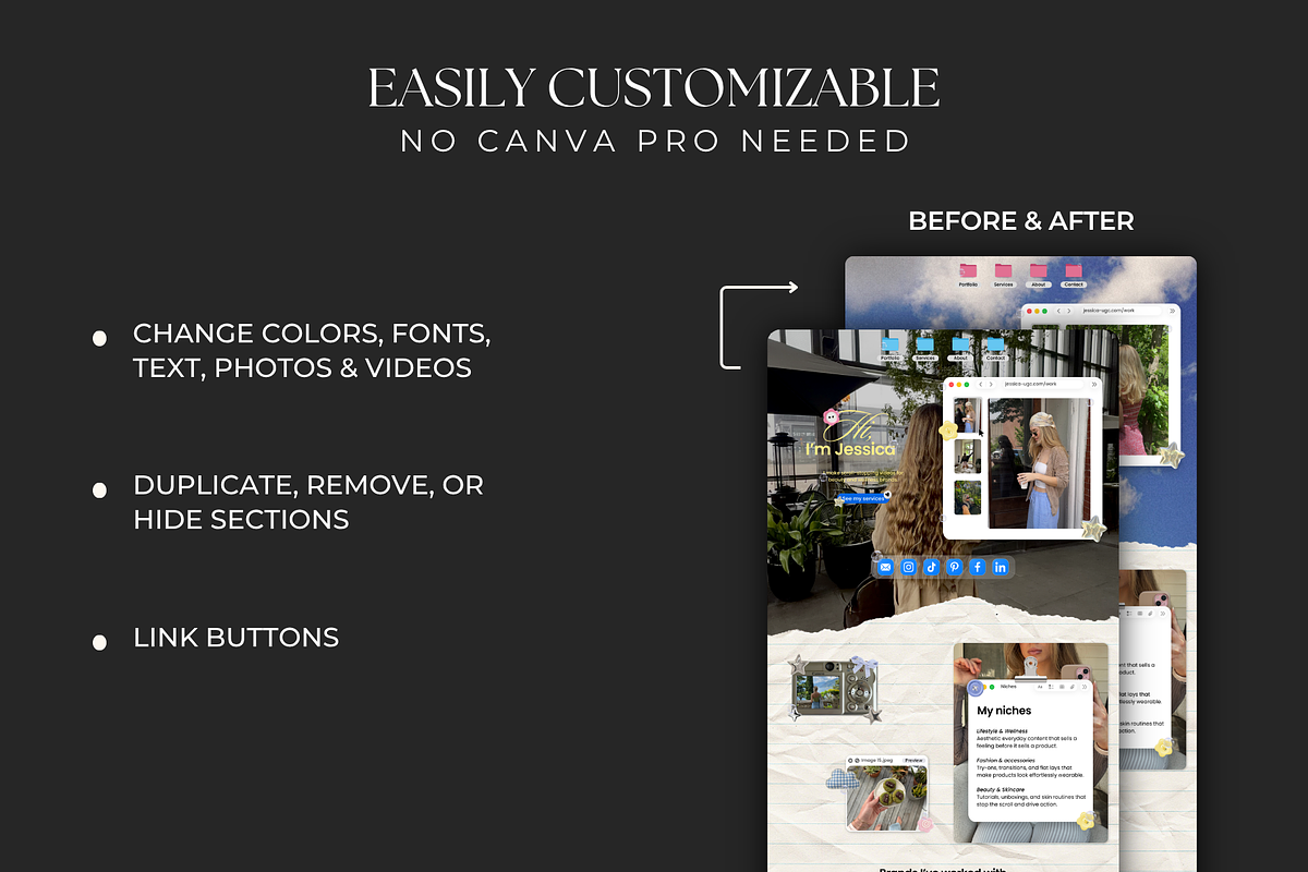 UGC Portfolio Website for Canva, an App Template by Meraki Templates (Photo 5 of 7)