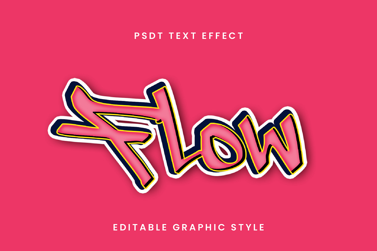 Outlined Graffiti Tag Effect, a Templates & Theme by studiogstock (Photo 1 of 2)
