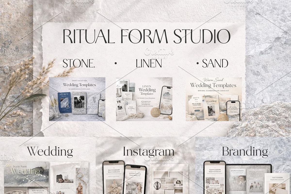Scandinavian WeddingTemplates Bundle, a Social Media Template by Alisa Mikibith Art (Photo 5 of 23)