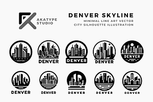 Denver Skyline Vector Icon, an Icon by Akatype Studio