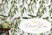 12 Seamless Patterns Olives & Lemons, a Pattern Graphic by Knopazyzy (Thumbnail 5 of 5)