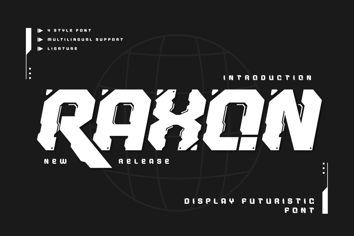 RAXON – Futuristic Font, a Font by productype1 (Photo 1 of 12)