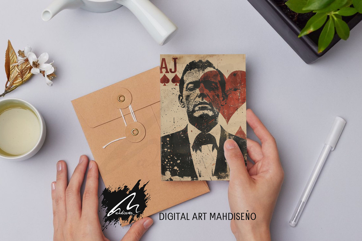 Whimsical Playing Card, Vintage Page, a Person Illustration by Digital Art Mahdiseño (Photo 9 of 10)