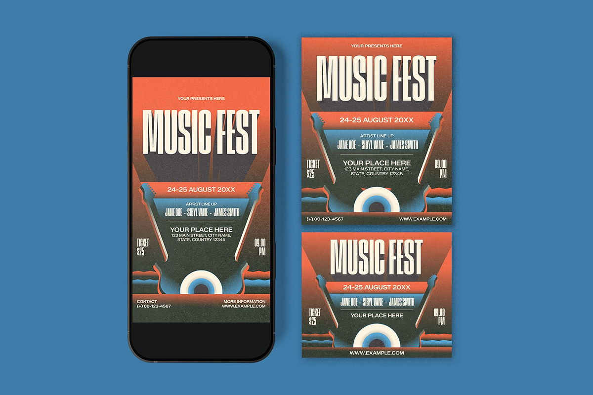 Music Fest Flyer, a Flyer Template by graphicook (Photo 3 of 3)