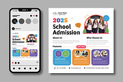 School Admission Social Media Poster, a Social Media Template by MightyDesign (Thumbnail 2 of 7)