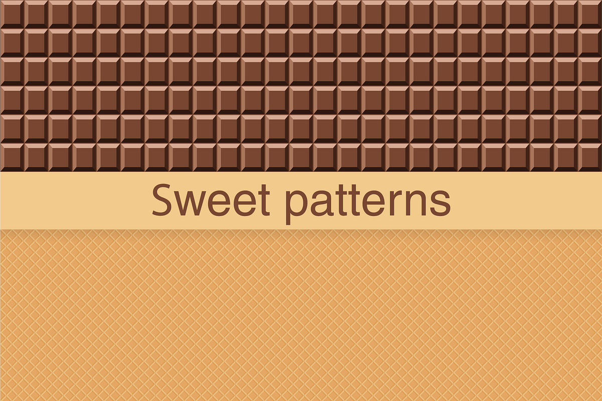 Chocolate & Waffles Sweet Patterns, a Texture Graphic by Plaid4You (Photo 1 of 8)