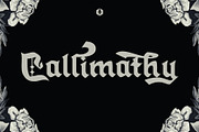 Callimathy - Gothic Blackletter, a Blackletter Font by Anomali Creatype (Thumbnail 1 of 17)