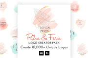 Palm & Fern Modern Floral Logo, a Branding & Logo Template by Design Unique (Thumbnail 1 of 15)