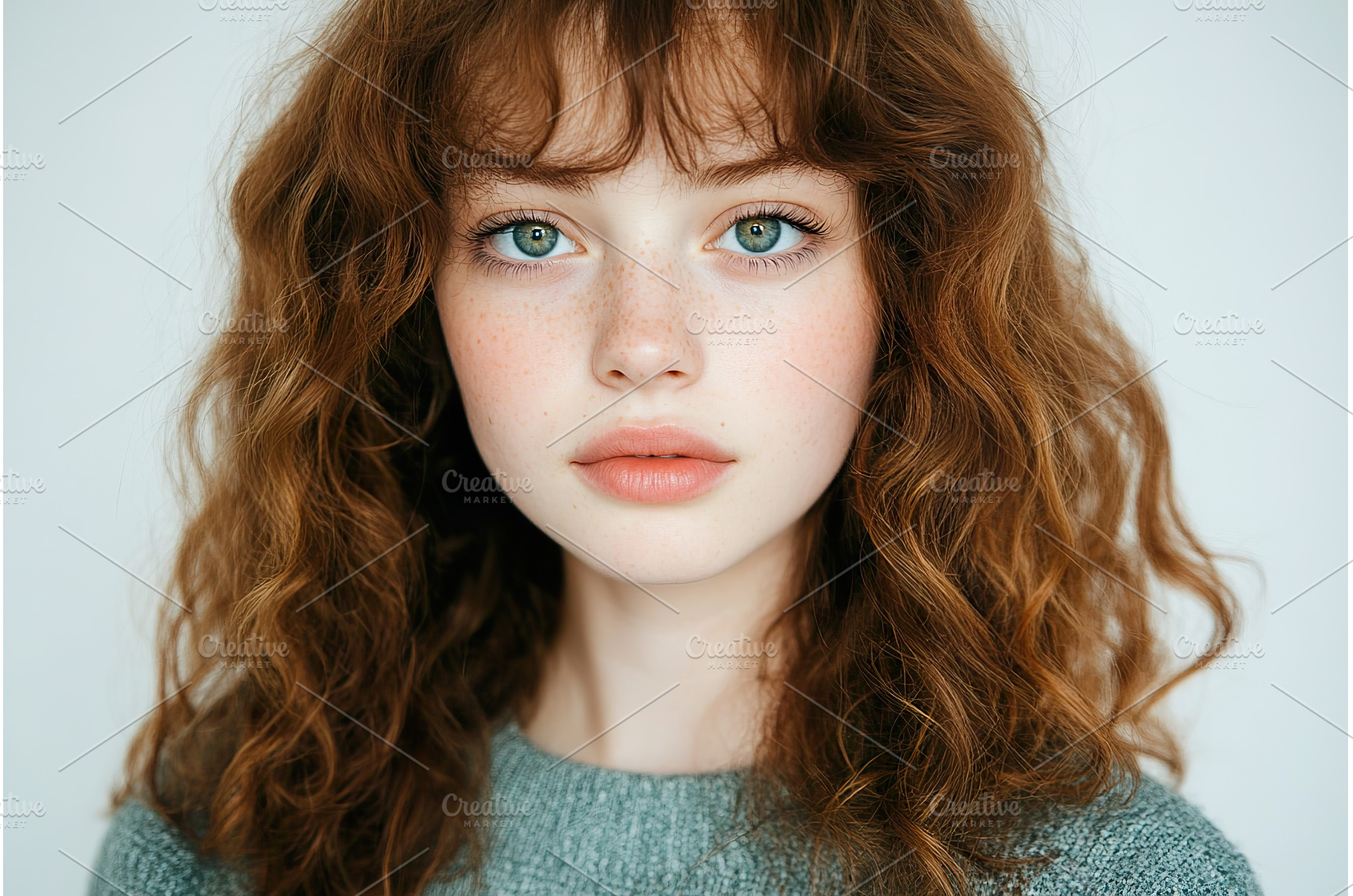 Teen girl portrait with red curly, a Beauty & Fashion Photo by Lermont51