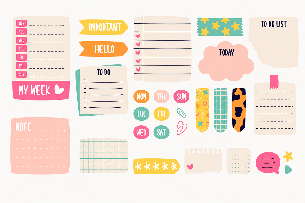 Sticky Notes & Paper Labels, a Seasonal Illustration by Anna Studio (Photo 11 of 12)
