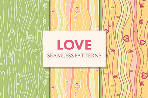 Love seamless patterns