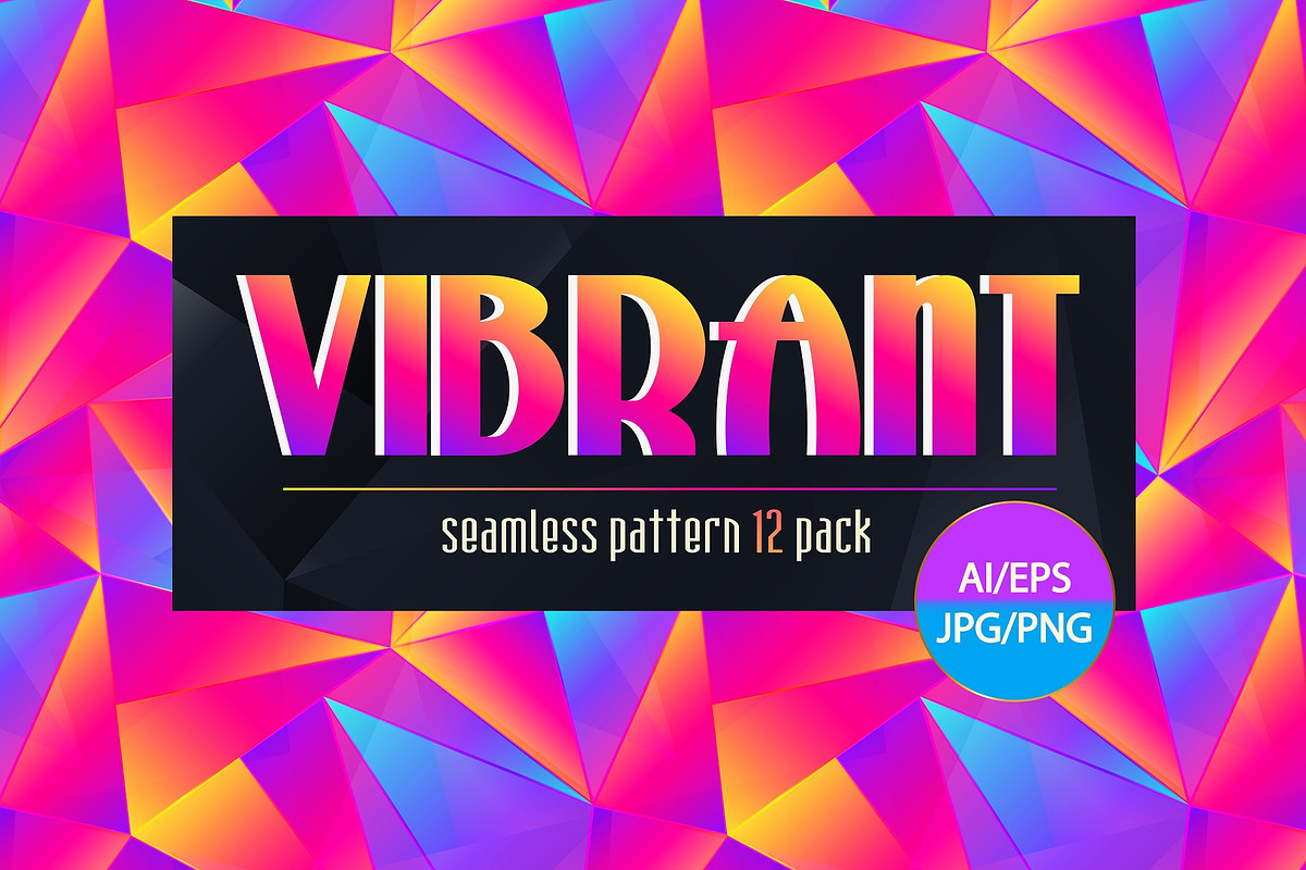 Vibrant seamless pattern pack, a Pattern Graphic by Gudiny (Photo 1 of 12)