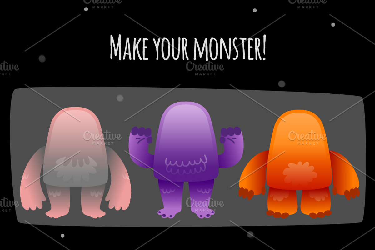 Funny monster creation kit, an Object Illustration by nenochka (Photo 2 of 4)