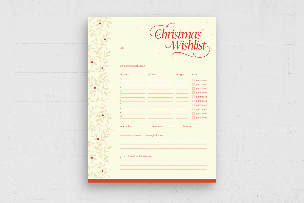 Christmas Wish List Template preview 4