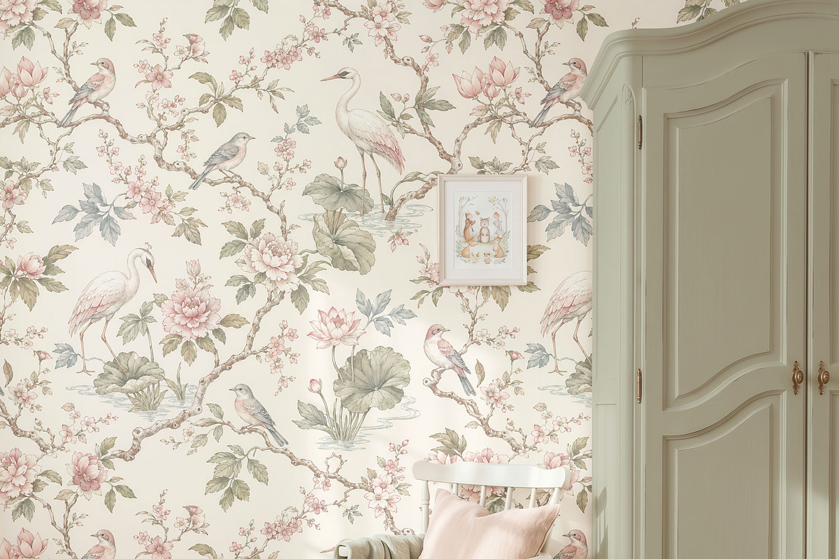 Vintage Nursery Wallpaper Mockup PSD, a Household Mockup by 1001 mockups (Photo 6 of 14)