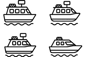 Vector illustration of four distinct, a Transportation Illustration by ZinetroN