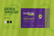 Knitwear Showcase Event Certificate, a Print Template by VUNIRA (Thumbnail 1 of 3)