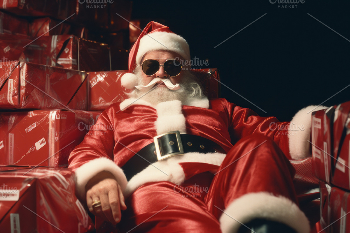 Santa Claus. 62 images, a Holiday Photo by Handmadefont (Photo 13 of 15)