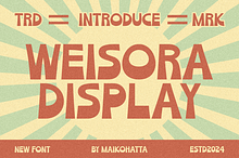 Weisora - Retro Display Font