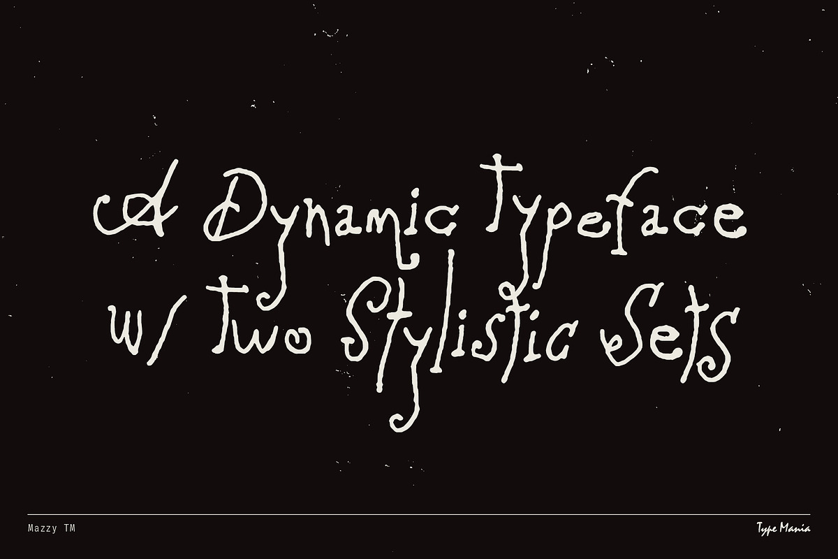 Mazzy TM – Alternative Script Font, a Script Font by Type Mania (Photo 2 of 10)