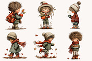 Whimsical Autumn Boy PNG Clipart, an Illustration by Designworld (Thumbnail 6 of 9)