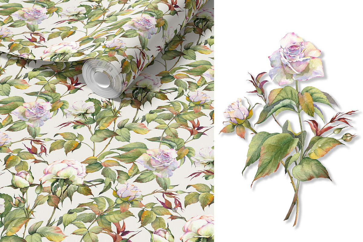 Romantic Watercolor Rose Clipart, a Decorative Illustration by Jeanna Draw (Photo 14 of 17)