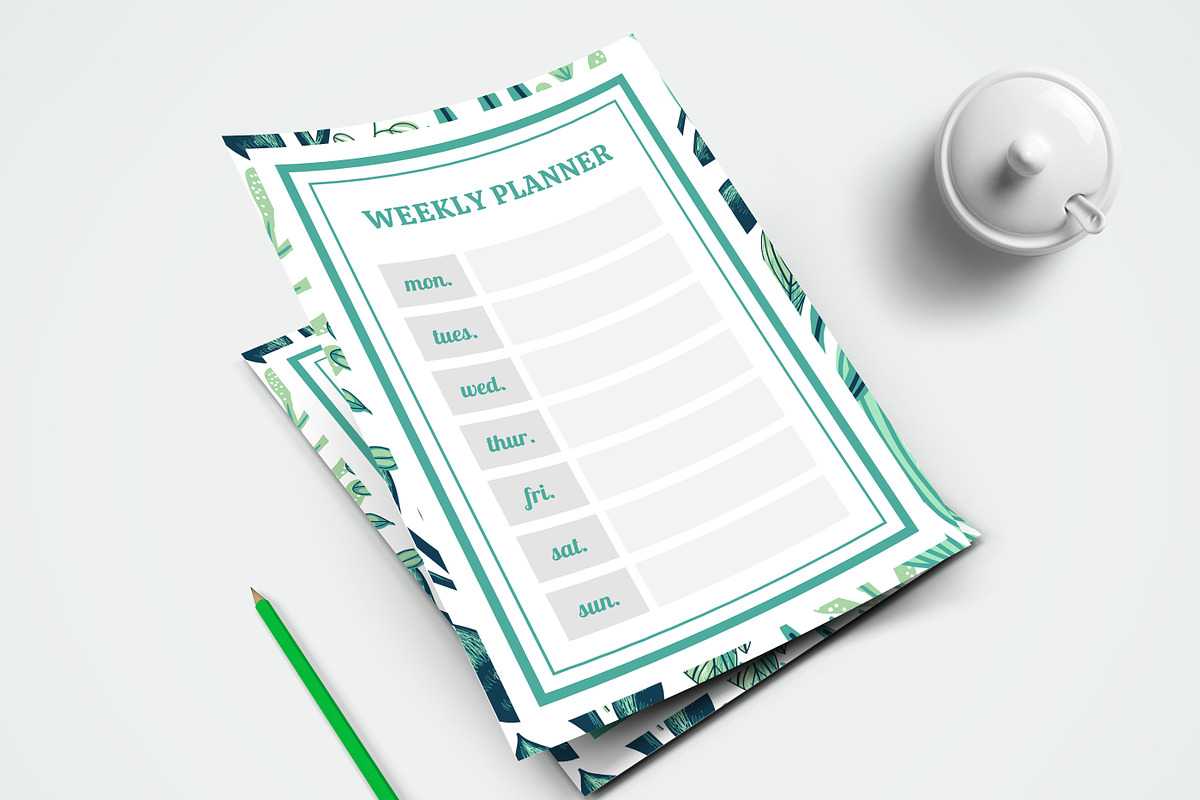 Canva Weekly Schedule Planner, a Stationery Template by ARP Creation (Photo 3 of 3)