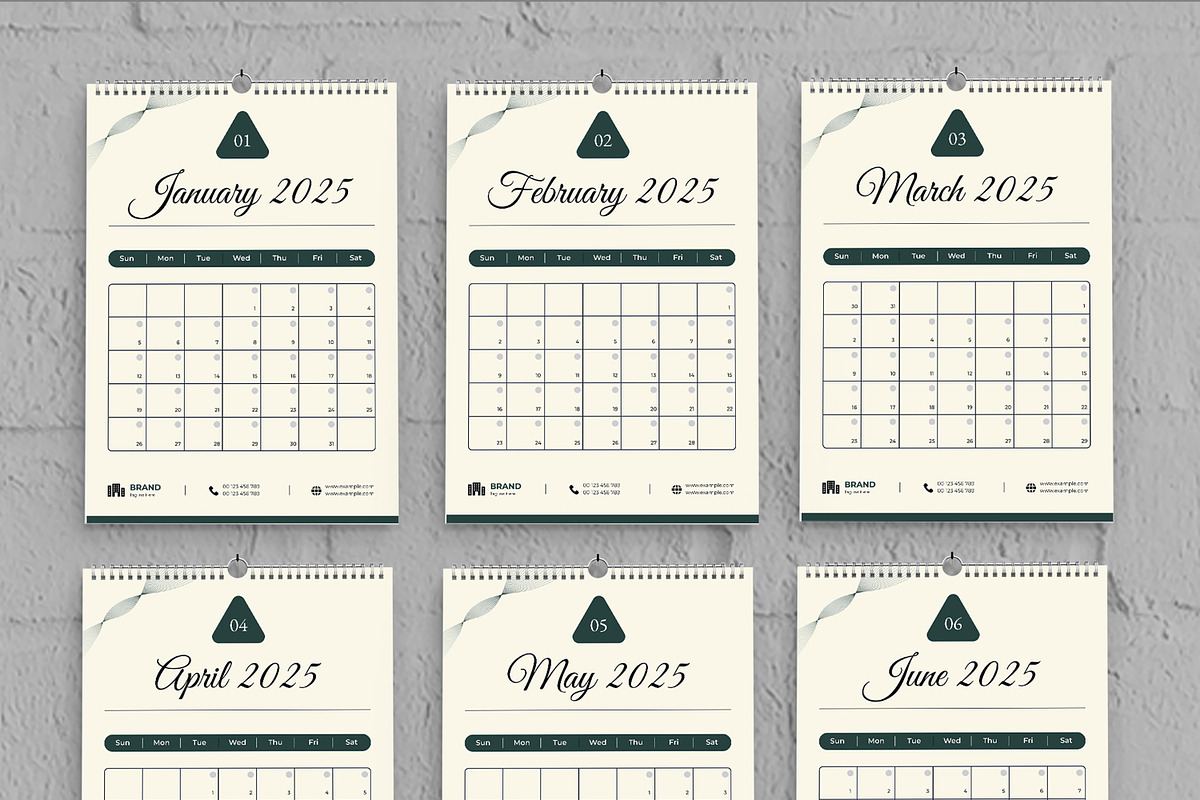 Wall Calendar 2025, a Stationery Template by MightyDesign (Photo 2 of 7)