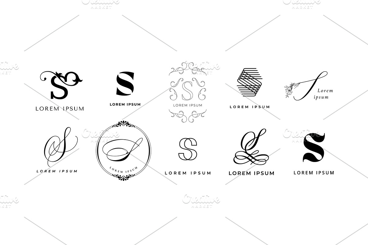 Creative S emblem. Letter s monogram, an Object Illustration by winwin.art