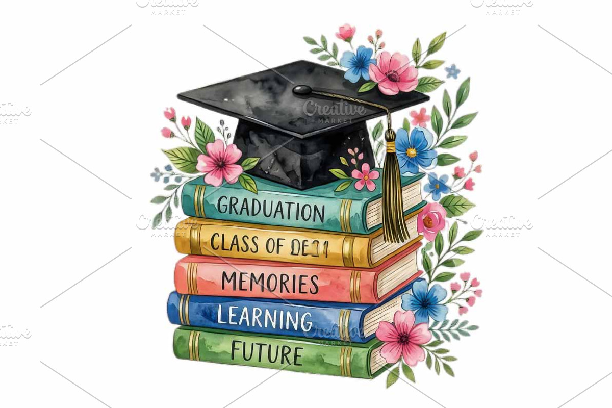 Graduation Clipart Collection PNGs, an Education Illustration by VetalStock (Photo 16 of 20)