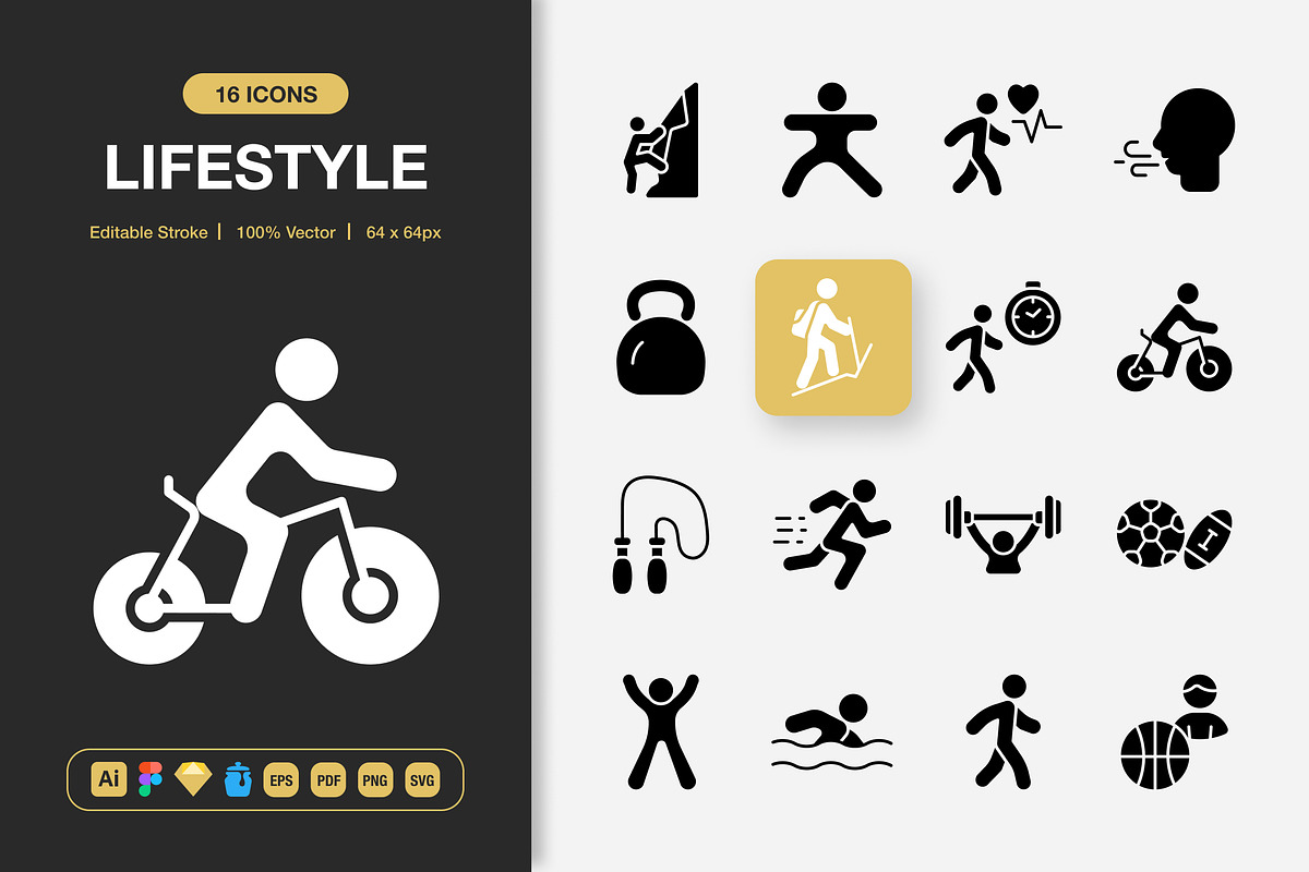 Lifestyle Solid Icons, a Solid Icon by Spacepixel Creative