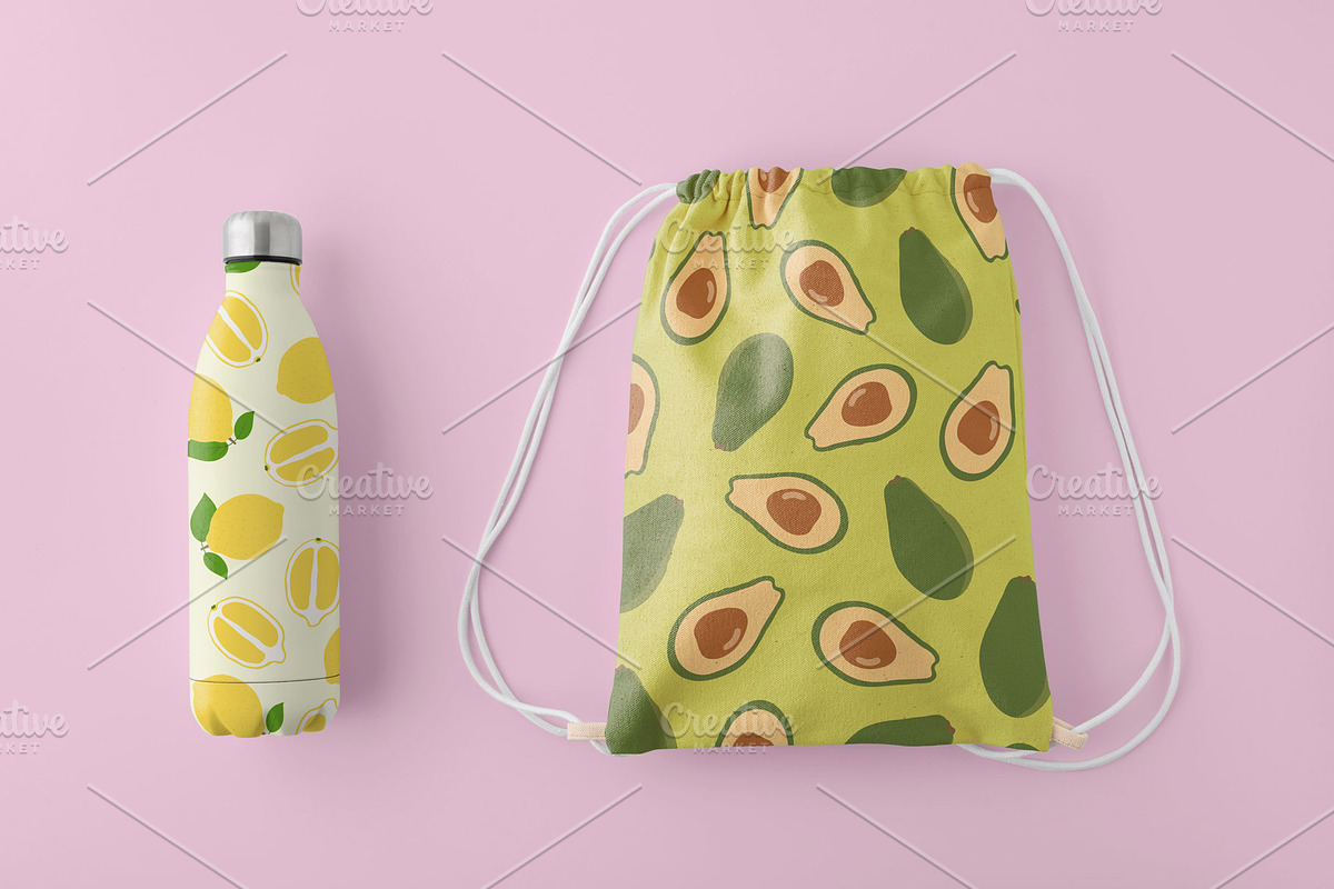 Colorful fruits seamless patterns, a Pattern Graphic by ExpressShop (Photo 3 of 6)
