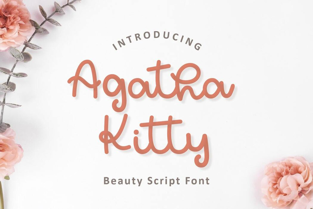 Agatha Kitty | Script Font, a Script Font by Suntype | Sunshine Std (Photo 1 of 7)