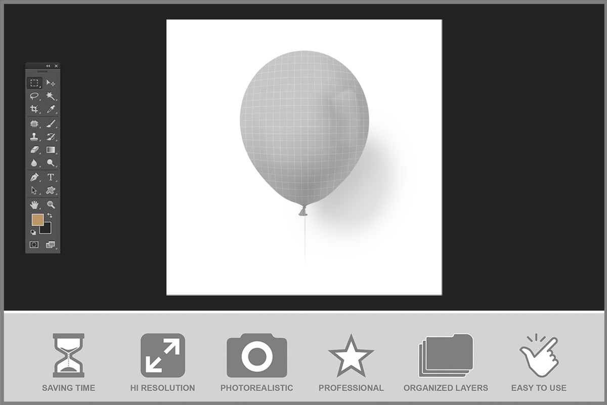 Party Balloon Mockup, a Product Mockup by Bruno's Shop (Photo 2 of 3)