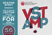 VSTAMP — Vector Stamp Effects Styles, a Layer Style Add-On by Graphic Spirit (Thumbnail 1 of 7)