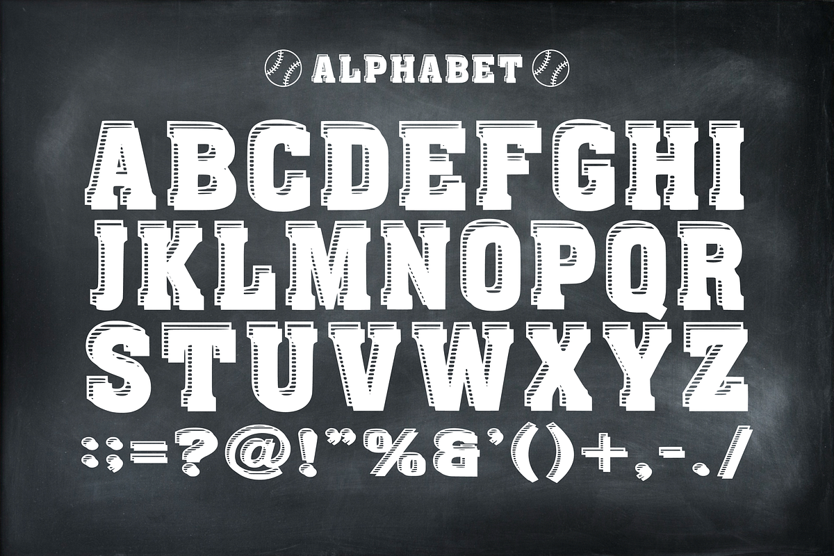 Baseball Sport - Sports Font Types, a Font by KiddoGlyphs Studio (Photo 3 of 4)