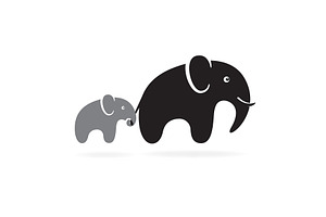Elephant logo vector icon template