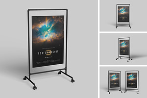 Poster Stand Mockup, a Mockup by DxSLEX