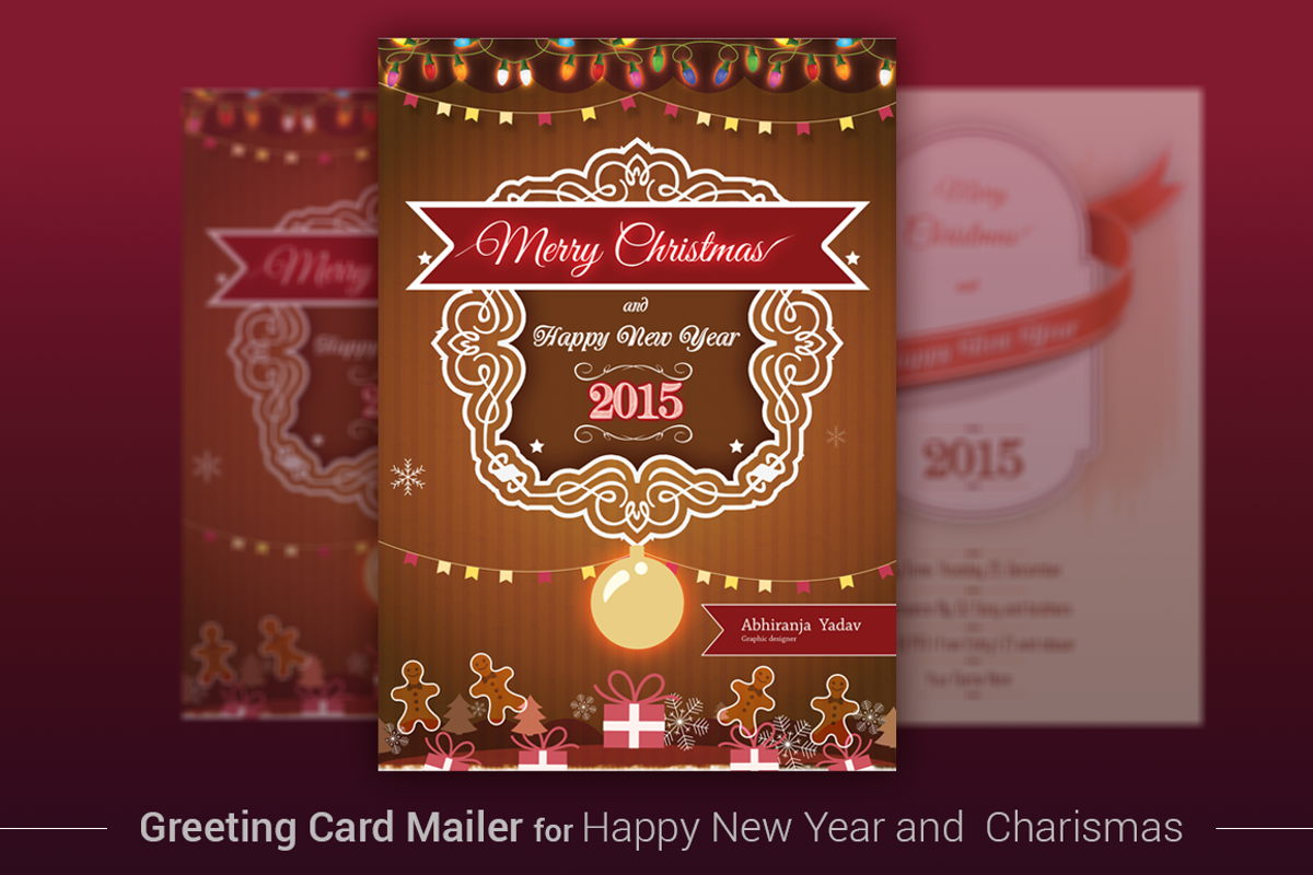 Merry christmas and New Year invite, an Invitation Template by ORCOLOR (Photo 1 of 5)