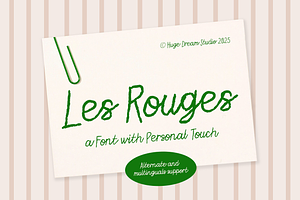 Les Rouges – Casual Script Font, a Font by Huge Dream Studio