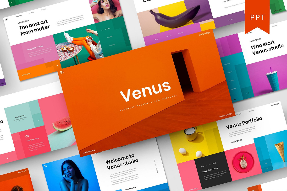 Venus - Business PowerPoint Template, a Presentation Template by Dens Creative Studio (Photo 1 of 6)