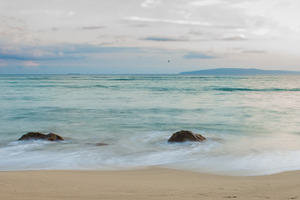 Ocean and sand containing beach, ocean, and blue ocean
