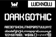 Dark Gothic font
