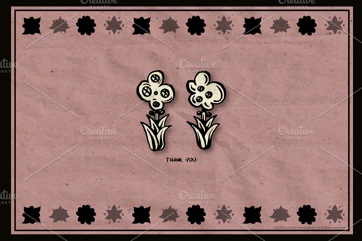 Decorative Hand-Drawn Vector Flowers, a Decorative Illustration by Fuzzy Poet by DG2 (Photo 3 of 3)