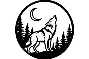 Alpha Wolf Silhouettes Bundle, an Animal Illustration by Designer_Momina (Thumbnail 18 of 21)